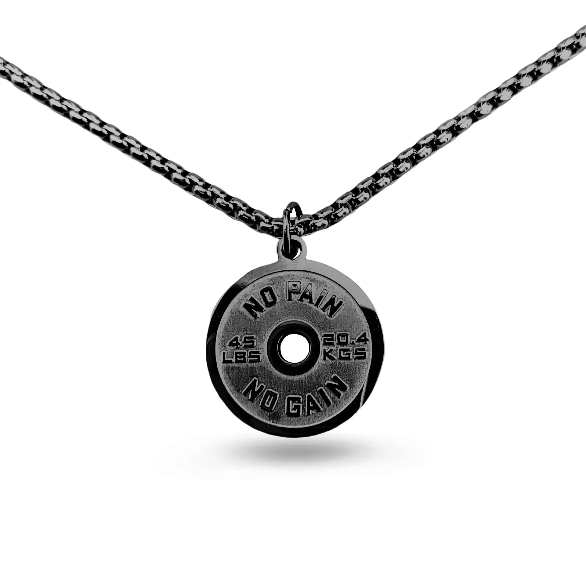 Stainless Steel Gym Weight Plate Necklace 🏋️‍♂️⚡️