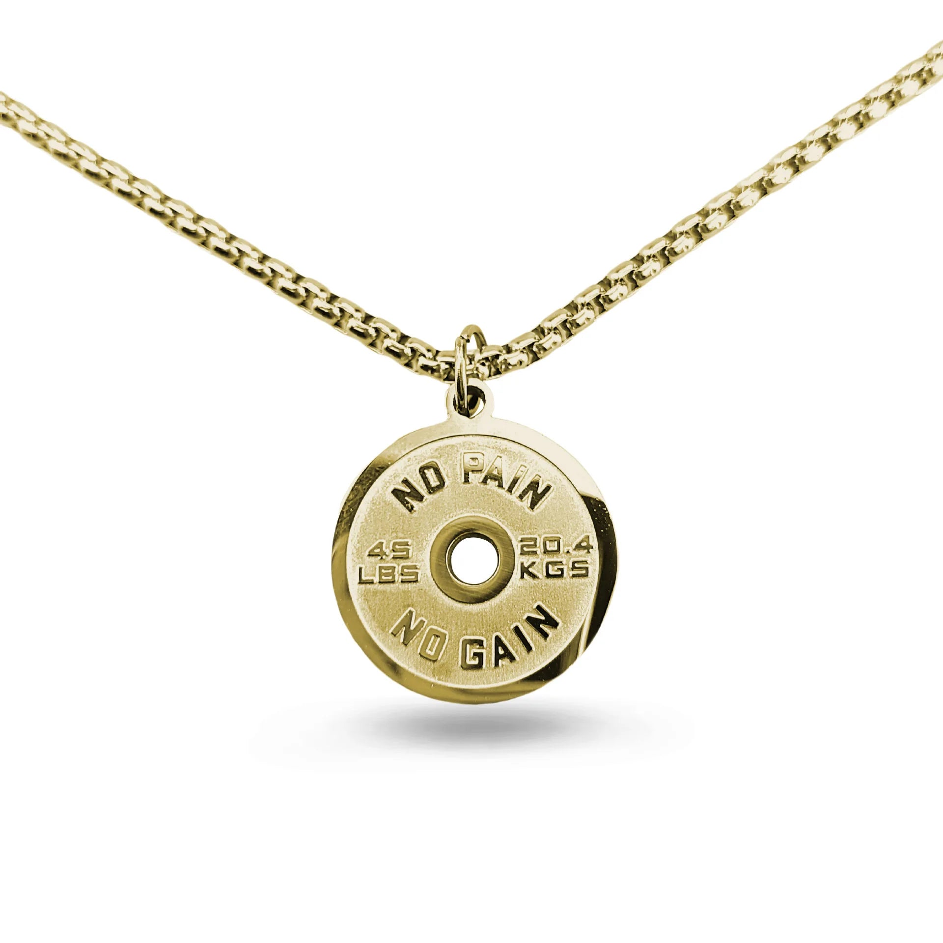 Stainless Steel Gym Weight Plate Necklace 🏋️‍♂️⚡️