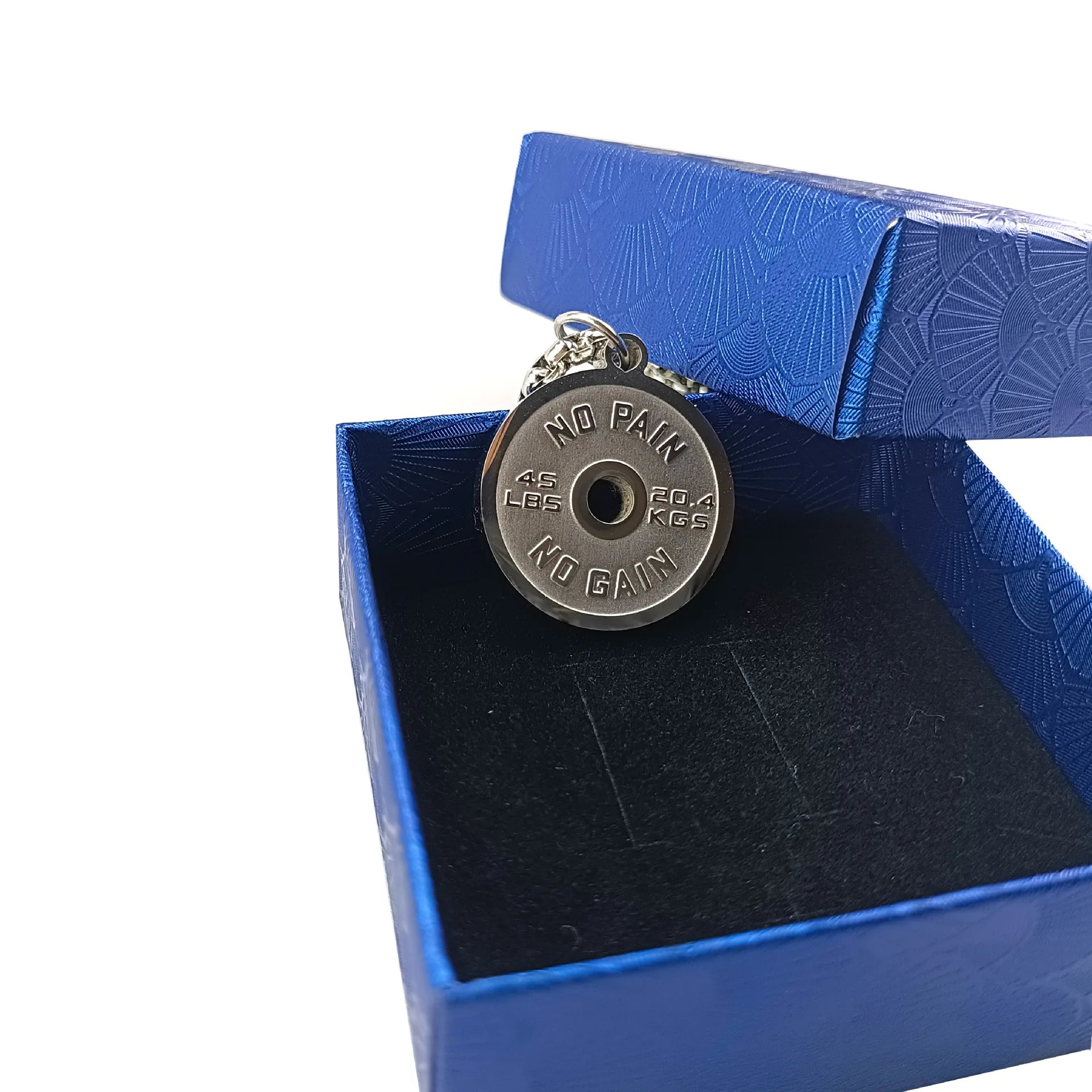 Stainless Steel Gym Weight Plate Necklace 🏋️‍♂️⚡️