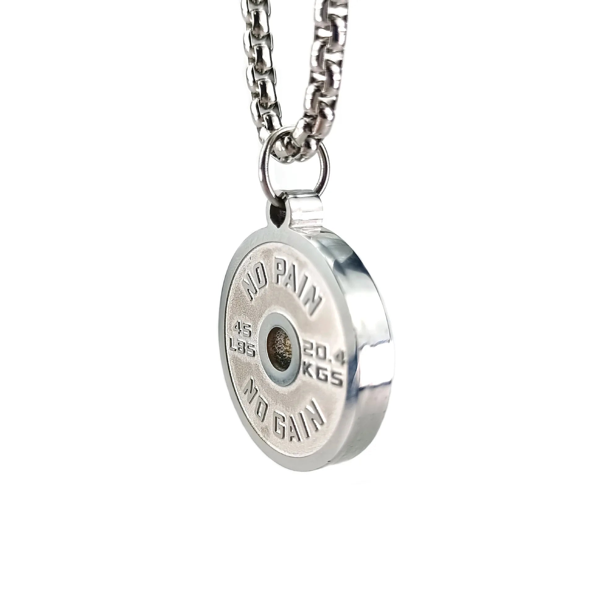Stainless Steel Gym Weight Plate Necklace 🏋️‍♂️⚡️