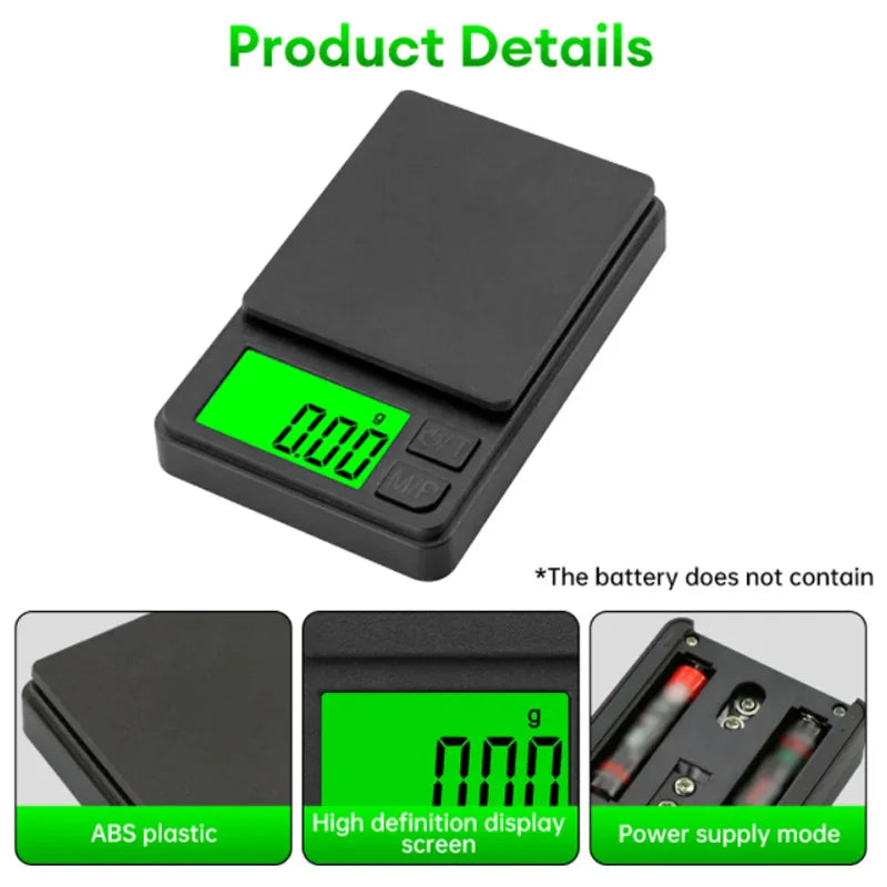 Elite Macro Scale 0.1g Precision 🎯 Portable Digital Food Scale with Backlit LCD