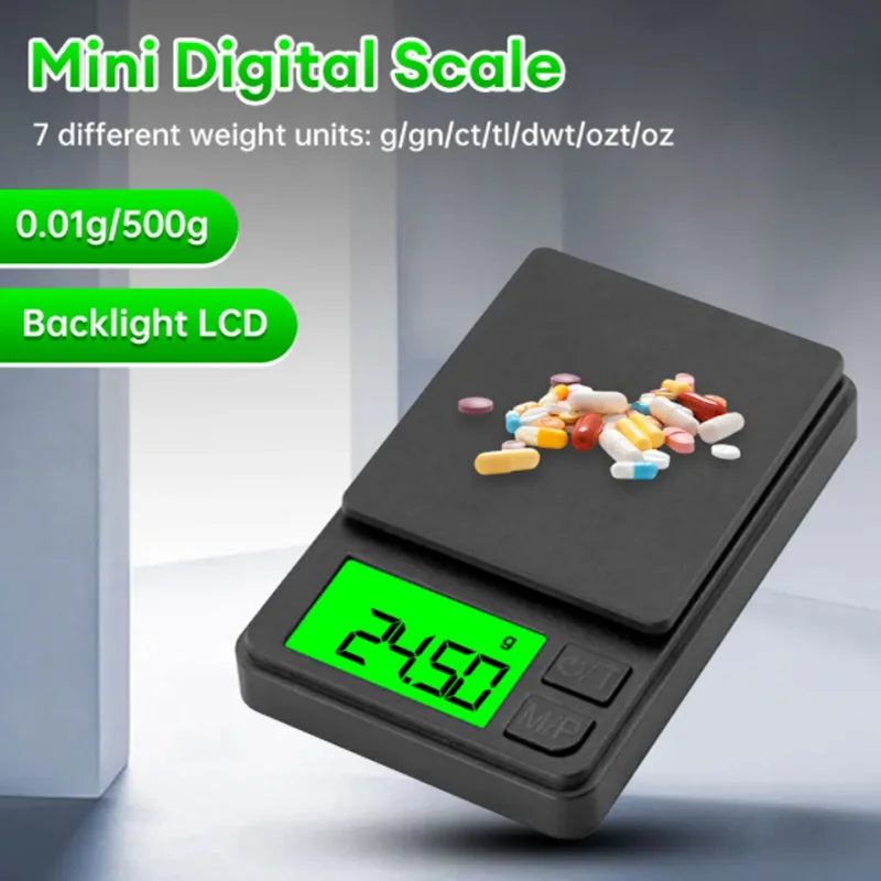 Elite Macro Scale 0.1g Precision 🎯 Portable Digital Food Scale with Backlit LCD