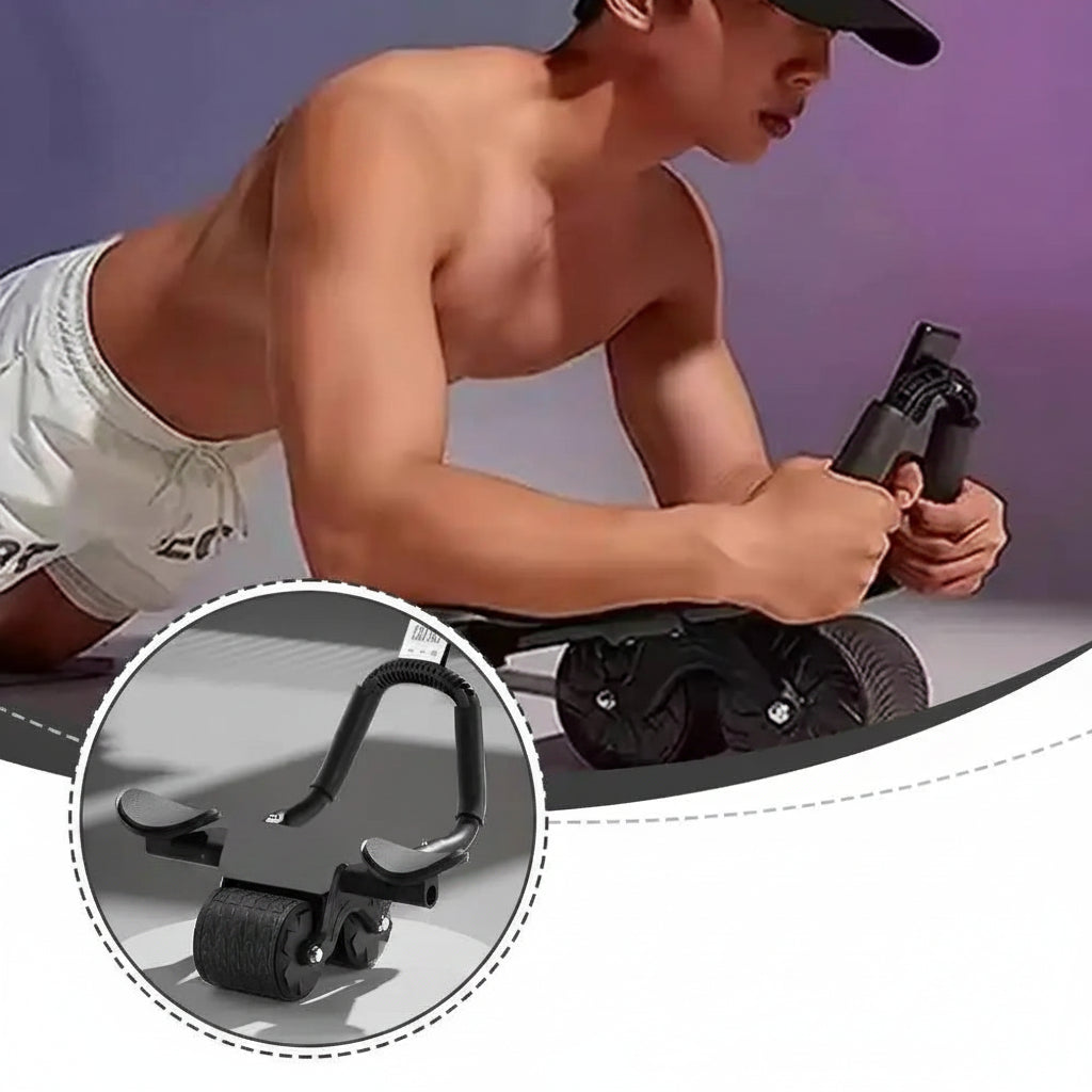 Elite Pro Core-Sculpt: Automatic Rebound Ab Wheel with Smart Display