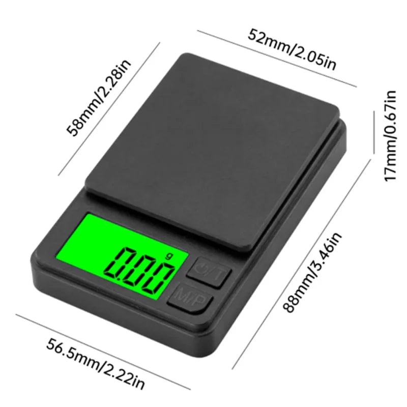 Elite Macro Scale 0.1g Precision 🎯 Portable Digital Food Scale with Backlit LCD