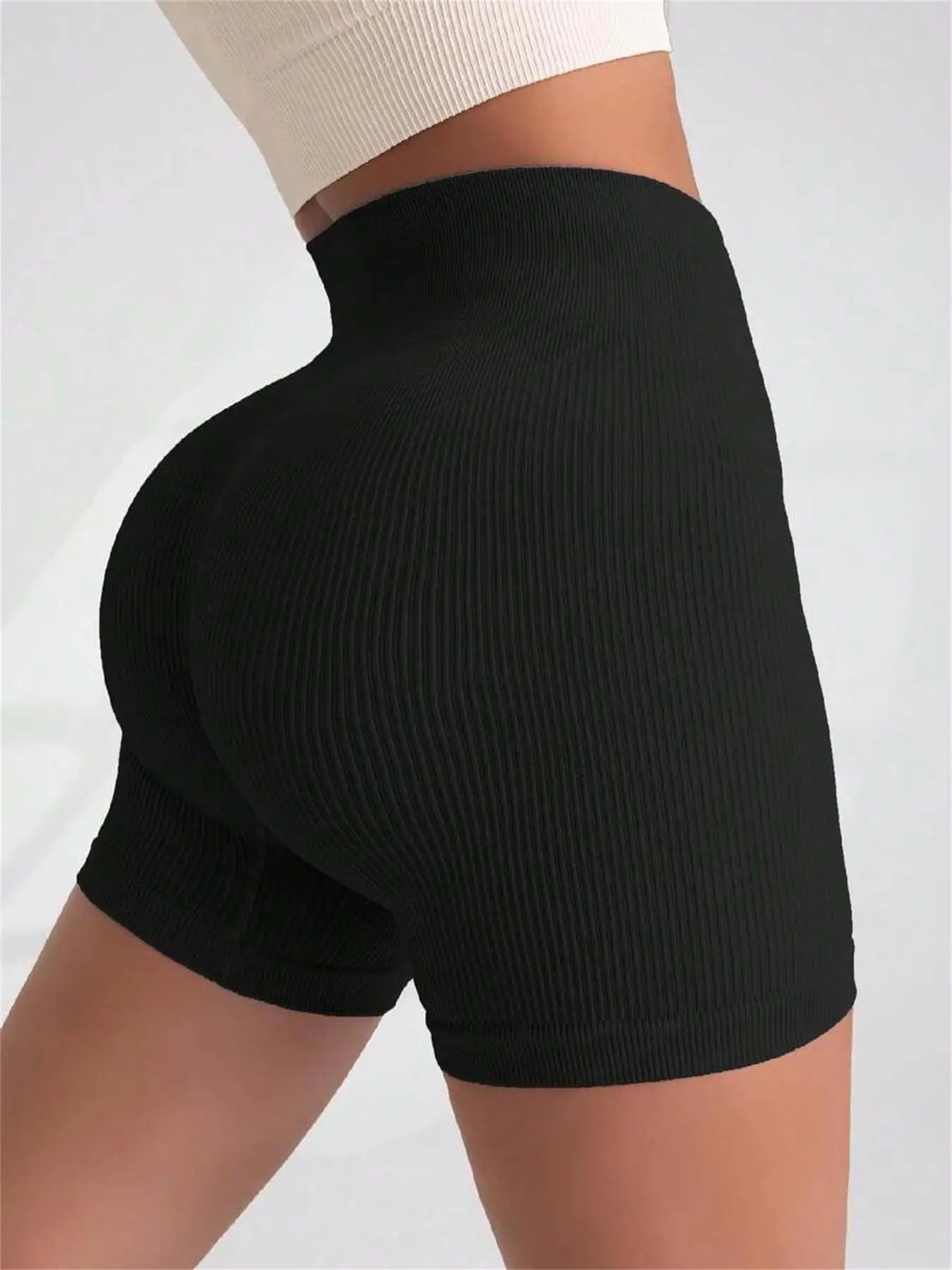 Elite Ribbed Contour High-Waist Shorts | Earth-Tone Sculpt & Shape 🤎✨