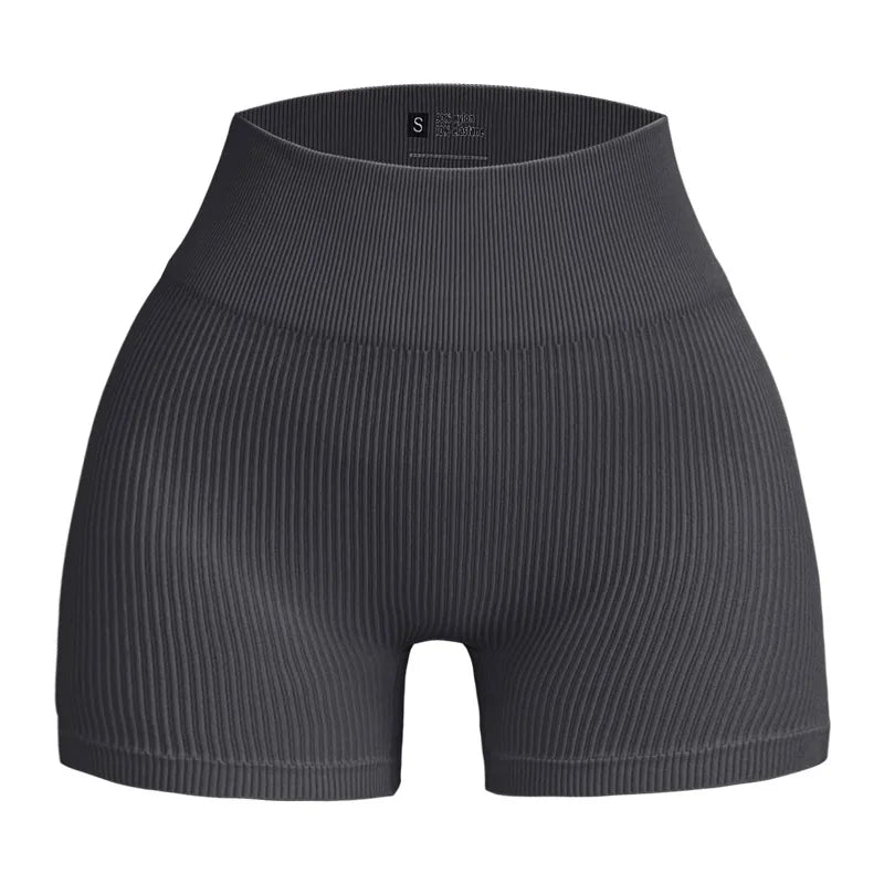 Elite Ribbed Contour High-Waist Shorts | Earth-Tone Sculpt & Shape 🤎✨