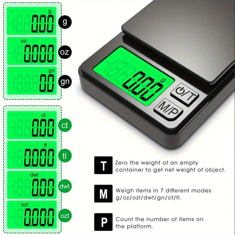 Elite Macro Scale 0.1g Precision 🎯 Portable Digital Food Scale with Backlit LCD
