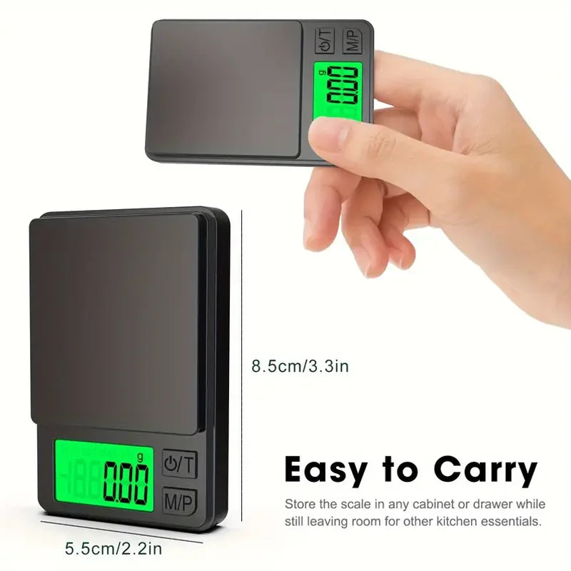 Elite Macro Scale 0.1g Precision 🎯 Portable Digital Food Scale with Backlit LCD