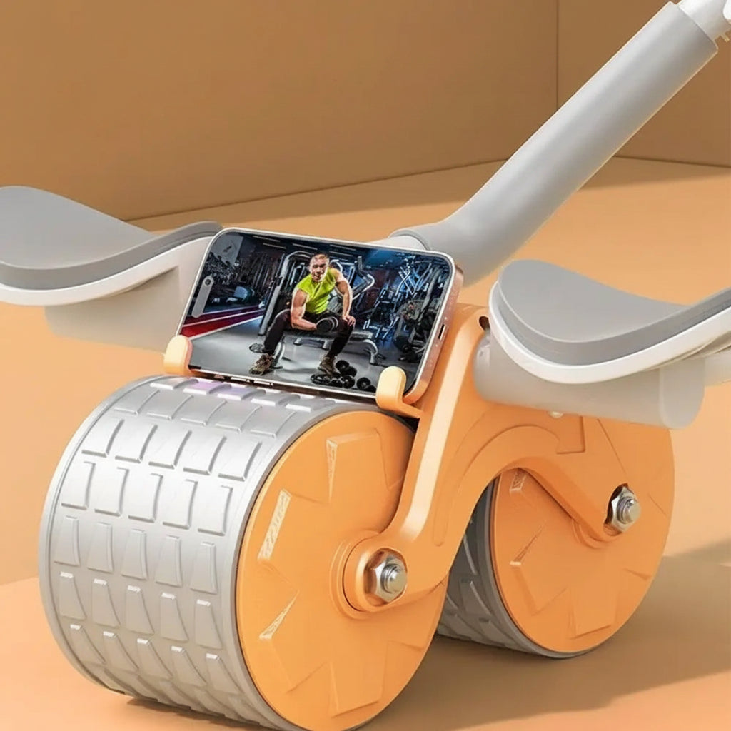 Elite Pro Core-Sculpt: Automatic Rebound Ab Wheel with Smart Display