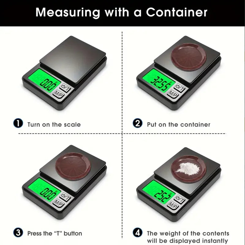 Elite Macro Scale 0.1g Precision 🎯 Portable Digital Food Scale with Backlit LCD