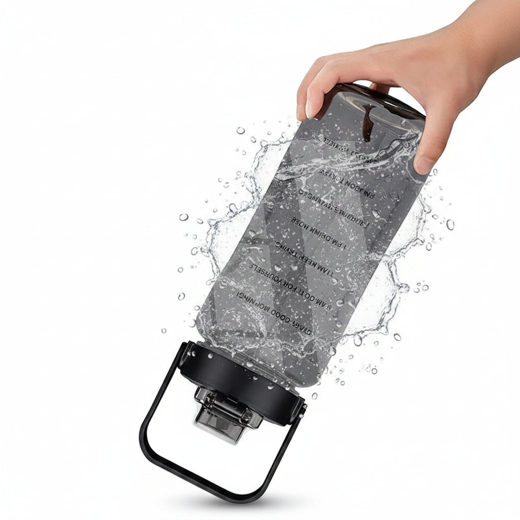 Elite Performance Hydration Jug: 64oz Bottle with Secure Phone & Key Storage