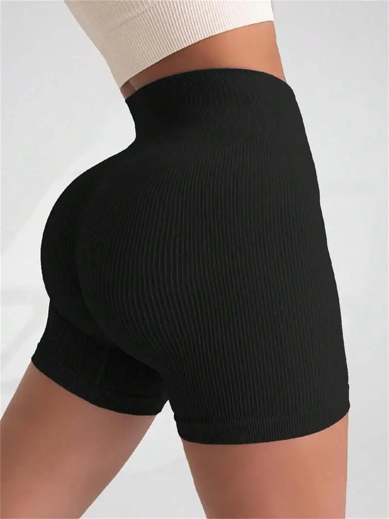 Elite Ribbed Contour High-Waist Shorts | Earth-Tone Sculpt & Shape 🤎✨