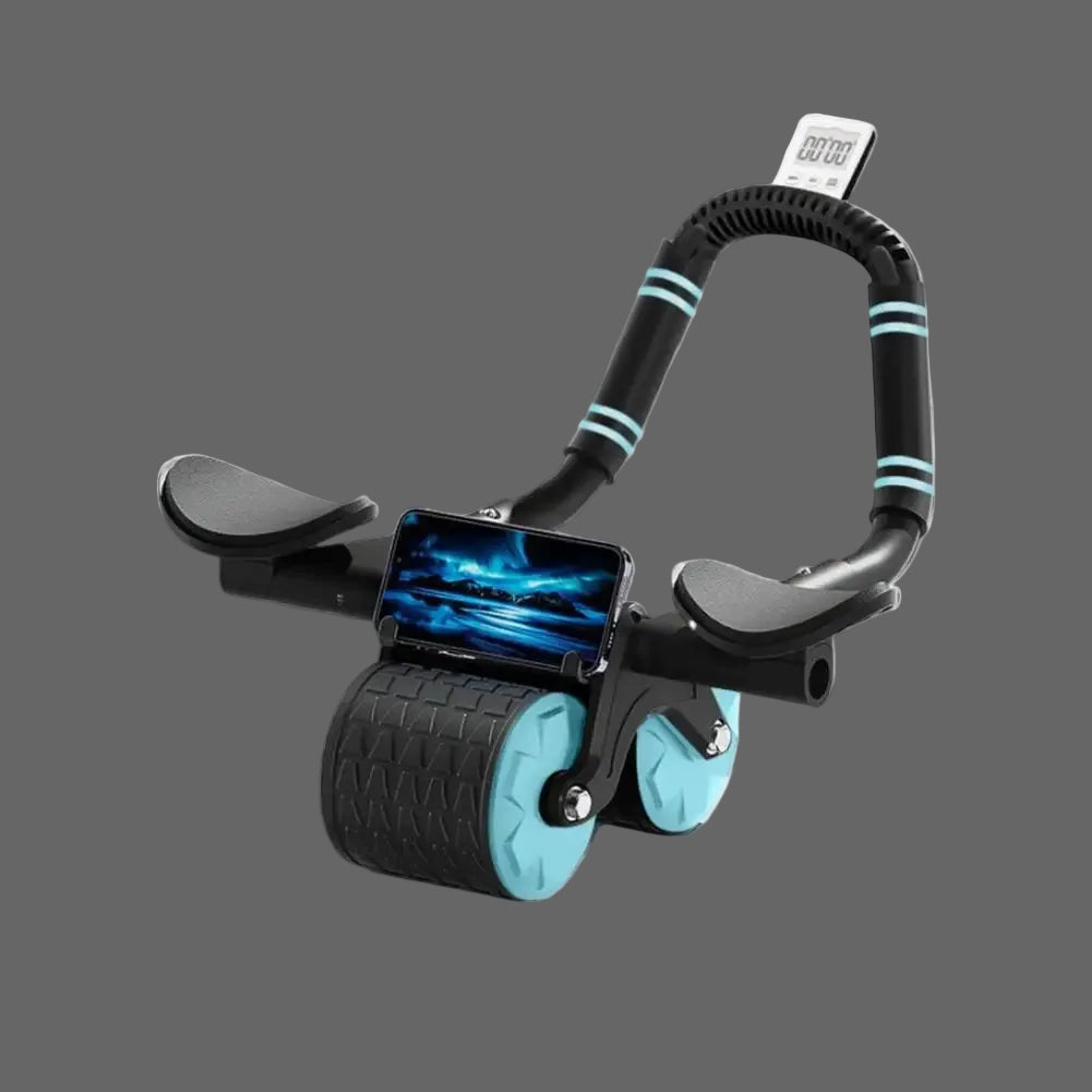 Elite Pro Core-Sculpt: Automatic Rebound Ab Wheel with Smart Display