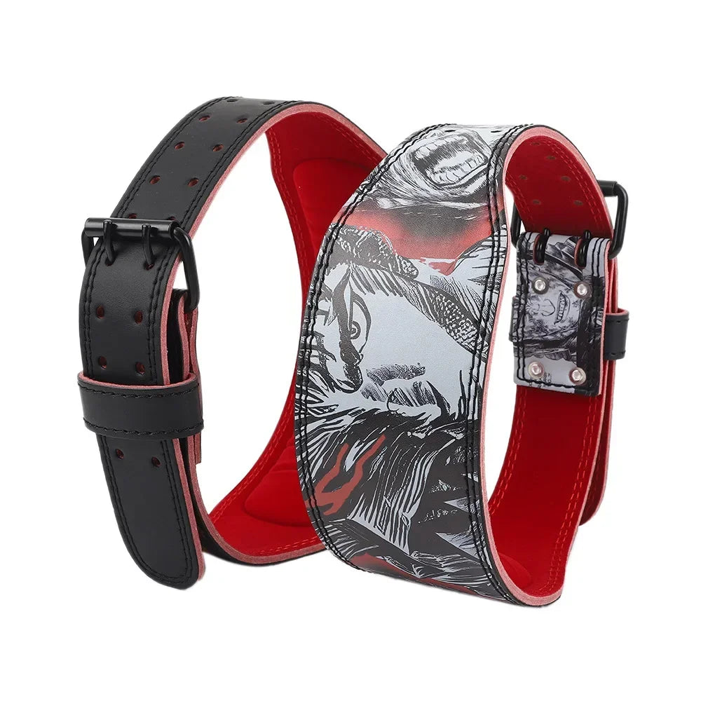 Berserk Rage 🗡️ Premium Cowhide Leather Lifting Belt (Fade-Proof Anime Print)