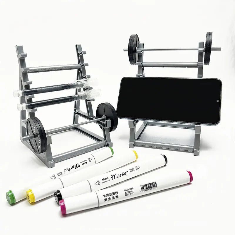 🏋️‍♂️ Mini Barbell Squat Rack - Desk Organizer & Phone Stand 📱 | EliteAthletics