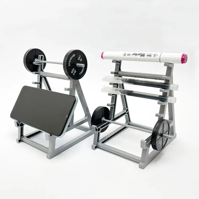 🏋️‍♂️ Mini Barbell Squat Rack - Desk Organizer & Phone Stand 📱 | EliteAthletics