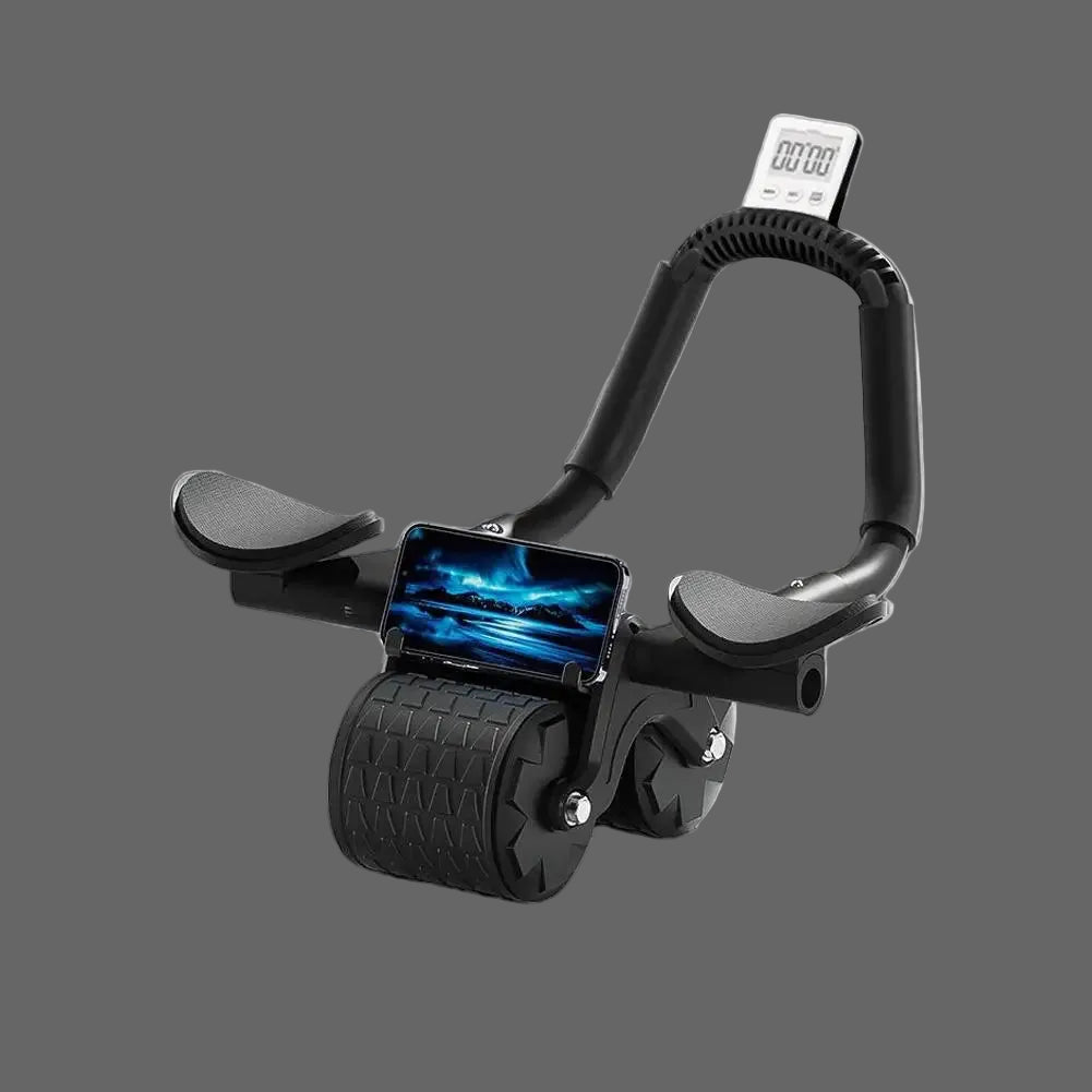 Elite Pro Core-Sculpt: Automatic Rebound Ab Wheel with Smart Display