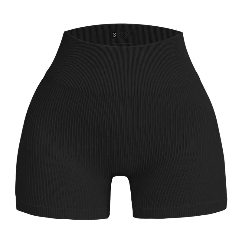 Elite Ribbed Contour High-Waist Shorts | Earth-Tone Sculpt & Shape 🤎✨