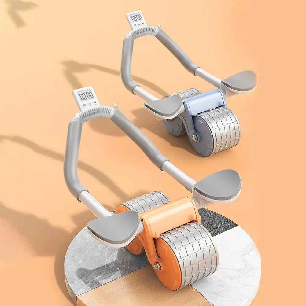 Elite Pro Core-Sculpt: Automatic Rebound Ab Wheel with Smart Display