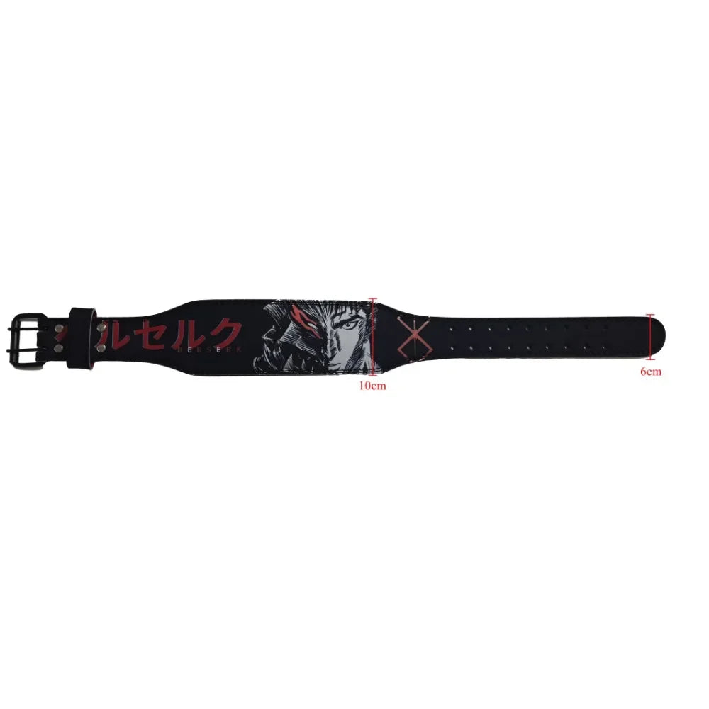 Berserk Rage 🗡️ Premium Cowhide Leather Lifting Belt (Fade-Proof Anime Print)