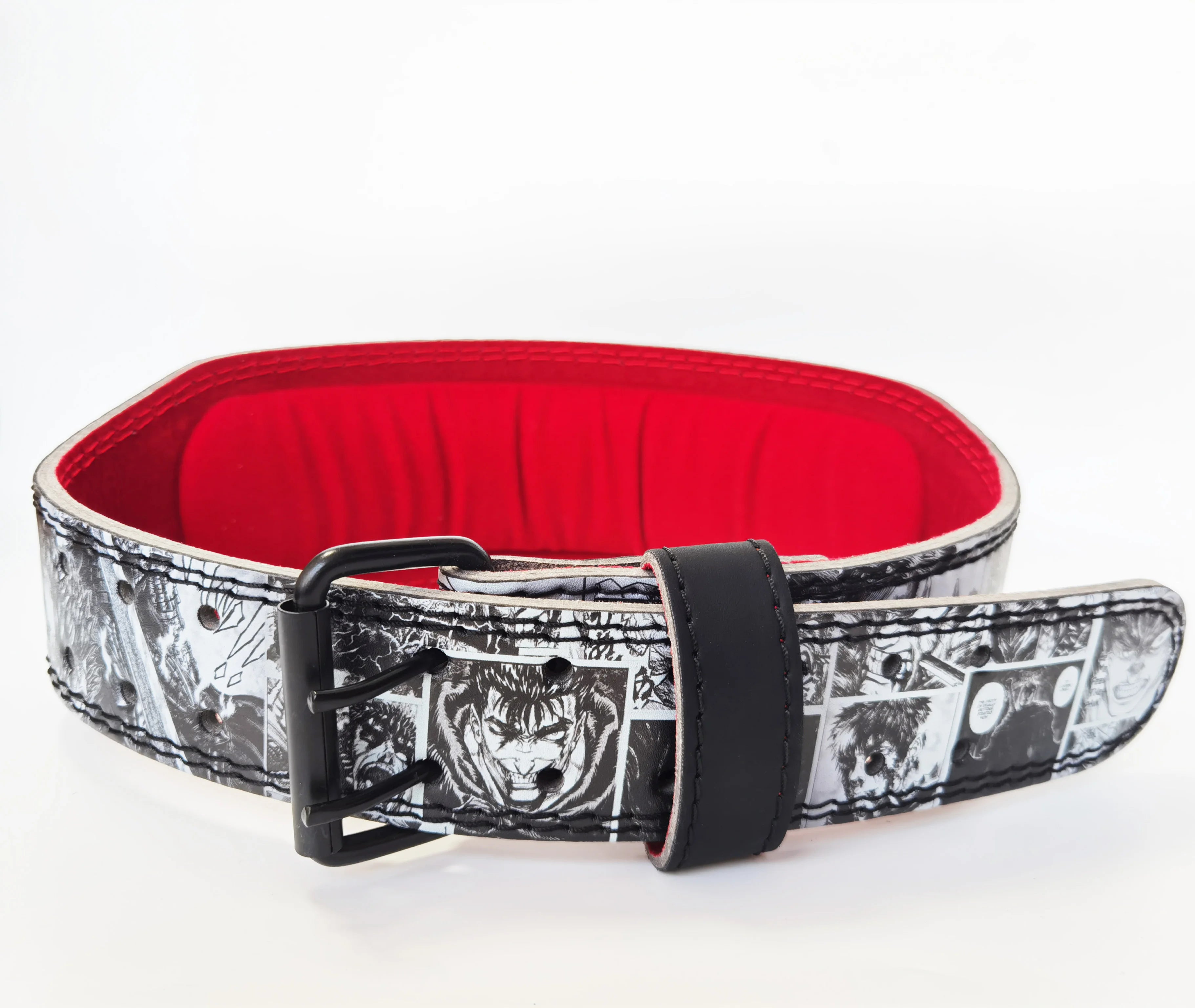 Berserk Rage 🗡️ Premium Cowhide Leather Lifting Belt (Fade-Proof Anime Print)